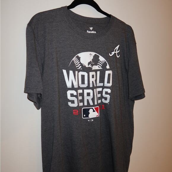 Fanatics Atlanta Braves Gray World Series Tee - Picture 2 of 3